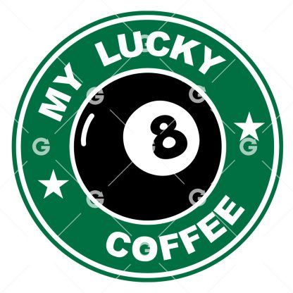 My Lucky 8 Ball Coffee Starbucks SVG
