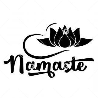 Namaste Lotus Heart SVG