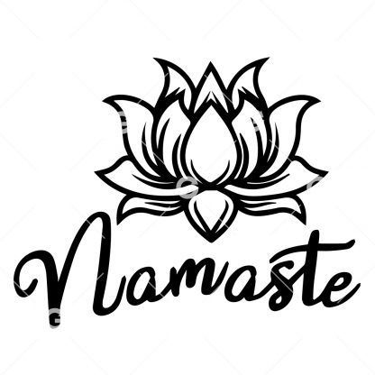 Namaste Lotus Flower SVG