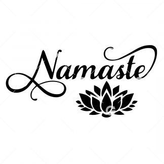 Namaste Lotus Script SVG