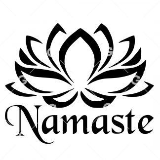 Namaste Lotus Word SVG