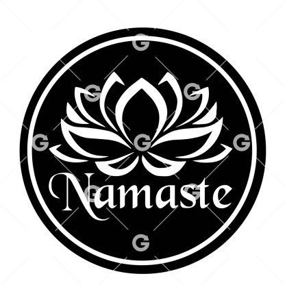 Namaste Round Decal SVG