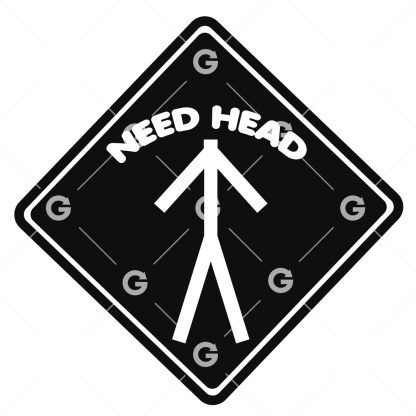 Need Head Stickman Decal SVG