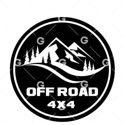 Off Road 4×4 Round Decal SVG