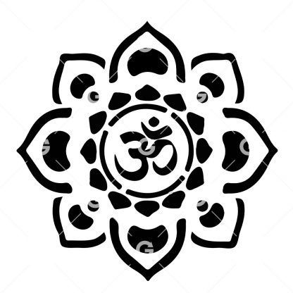Om Lotus Flower SVG