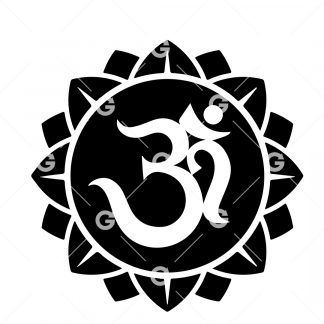 Om Lotus Mandala SVG