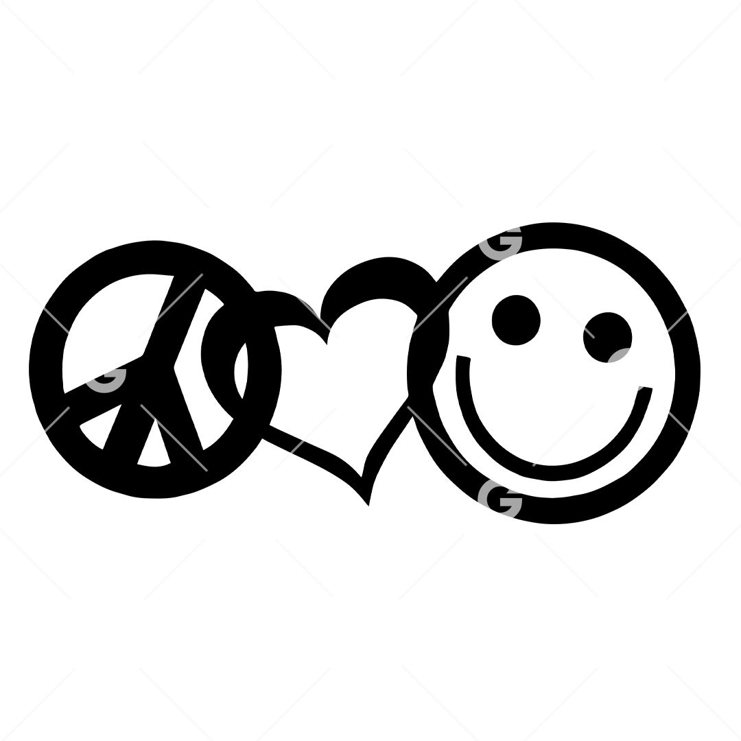 Peace Love Happiness SVG | SVGed