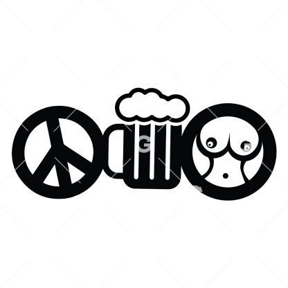 Peace, Boobs, Beer SVG