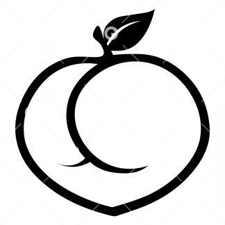 Peach Ass Decal SVG