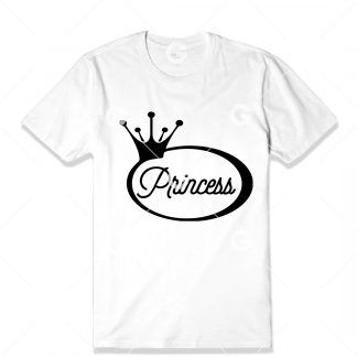 Princess With Crown T-Shirt SVG