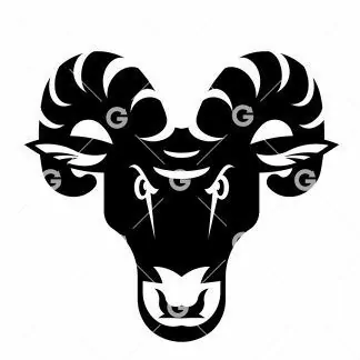 Ram Head with Horns SVG