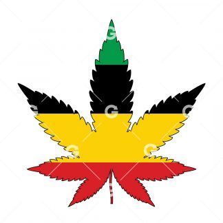 Rasta Marijuana Pot Leaf SVG