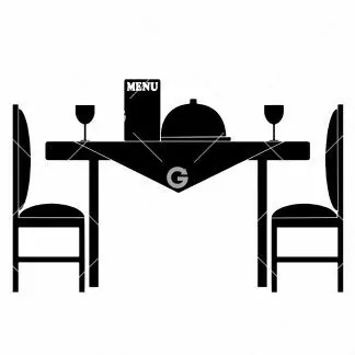 Romantic Table and Chairs SVG