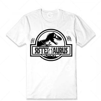 Sister Saurus Dinosaur T-Rex T-Shirt SVG