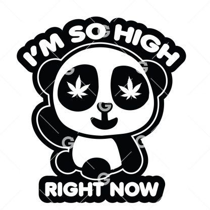 So High Right Now Panda Decal SVG