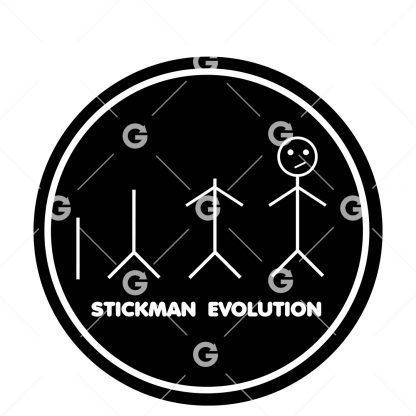 Stickman Evolution Decal SVG
