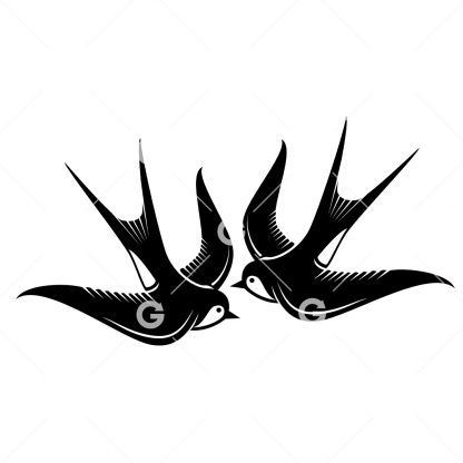 Flying Swallows SVG