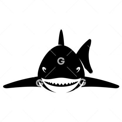 Cute Ocean Swimming Shark SVG