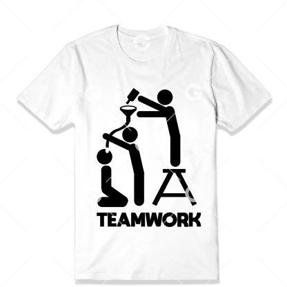 Team Work Stickman Alcohol T-Shirt SVG