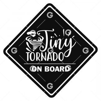 Tiny Tornado On Board Decal SVG