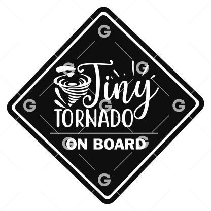 Tiny Tornado On Board Decal SVG