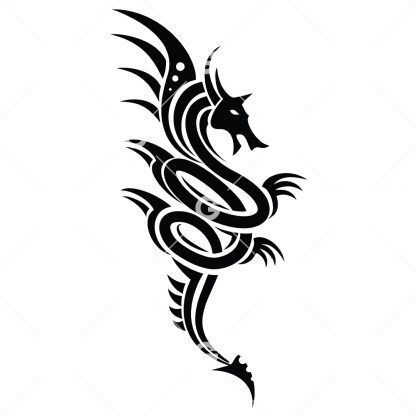 Tribal Abstract Dragon SVG