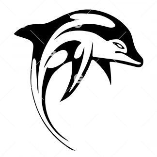 Tribal Ocean Dolphin SVG