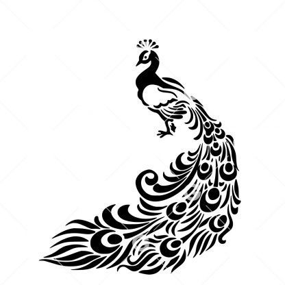 Tribal Peacock SVG