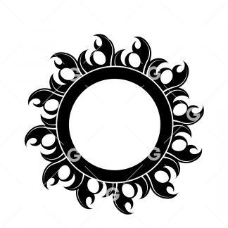 Tribal Sun Sign SVG