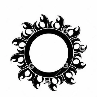 Tribal Sun Sign SVG
