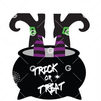 Halloween Trick or Treat Witch SVG