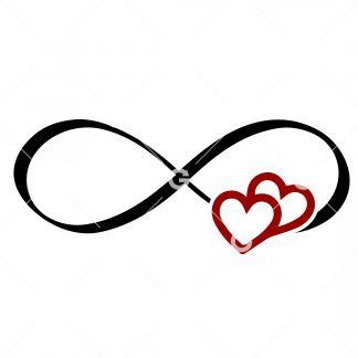 Two Hearts Infinity Symbol SVG