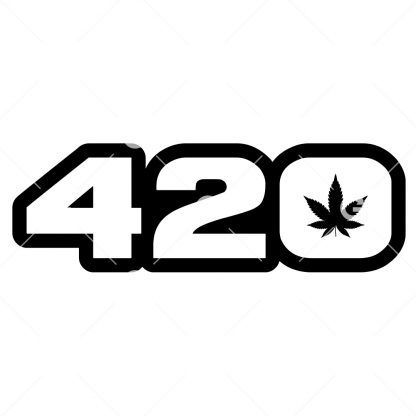 Pot Leaf 420 Decal SVG