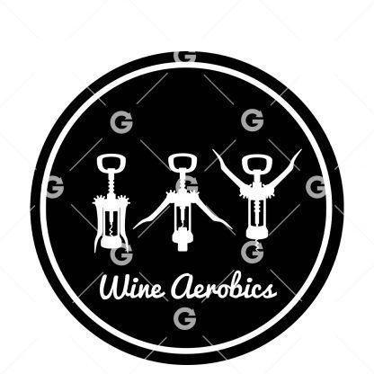 Wine Aerobics Decal SVG