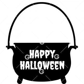 Witches Cauldron Happy Halloween SVG
