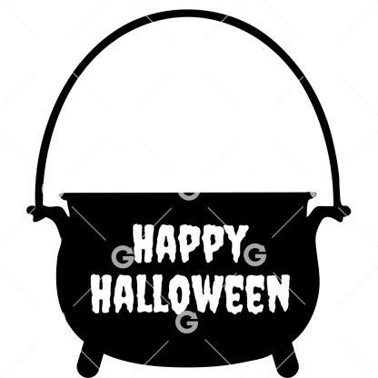 Witches Cauldron Happy Halloween SVG