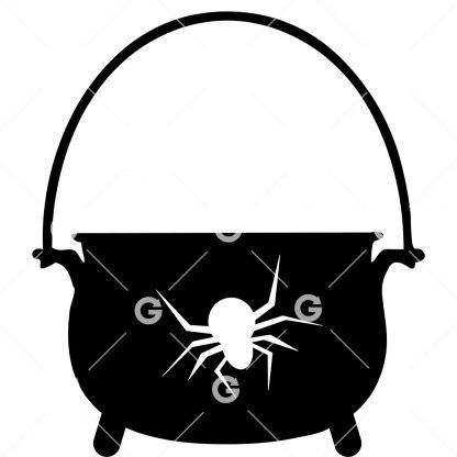 Witches Cauldron with Spider SVG