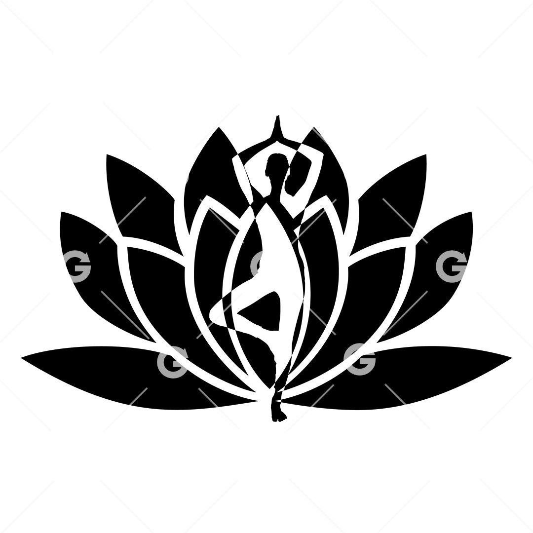 Woman meditates in yoga lotus pose. Vector illustration 10594878 Vector Art  at Vecteezy