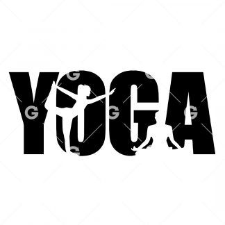 Yoga Pose Word SVG