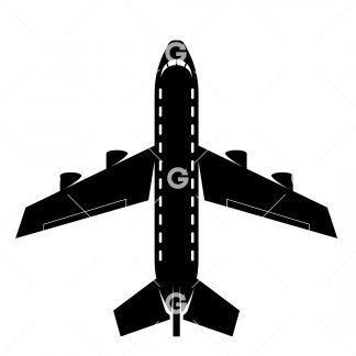 Flying 747 Airplane SVG