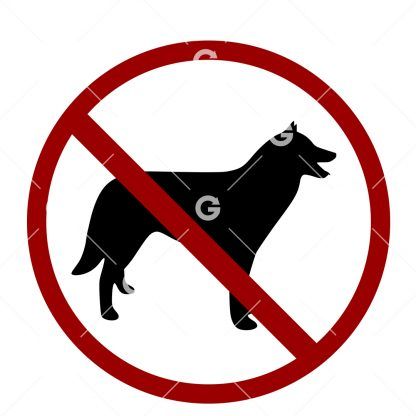 No Dogs Sign SVG