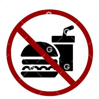 No Eating Sign SVG