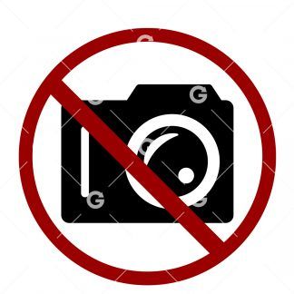 No Photos / Cameras Sign SVG