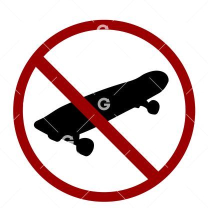 No Skateboarding Sign SVG