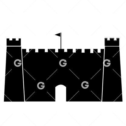 Ancient Fort Structure SVG
