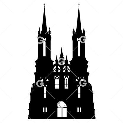 Antique Gothic Castle SVG