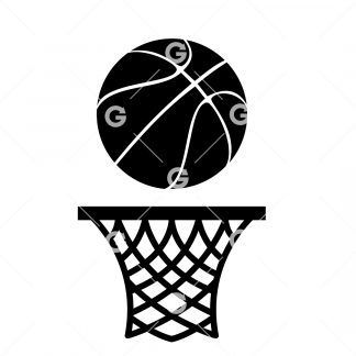 Basketball Net and Basketball SVG