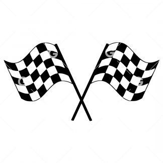 Checker Car Racing Flags SVG