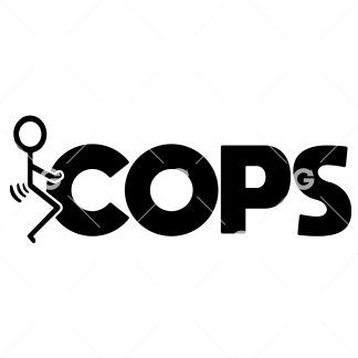 Fuck Cops Stickman Decal SVG