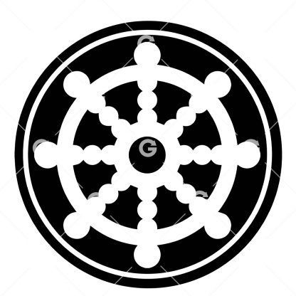 Dharma Wheel Decal SVG